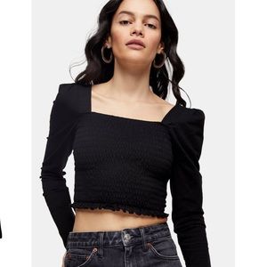 BNWTs TOPSHOT Shirred Long Sleeve Crop Top~ 8
